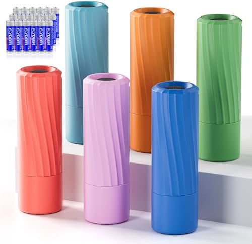 GEARLITE Mini LED Taschenlampe, 6 Pack Kinder Taschenlampe Klein mit 18 AAA Batterien, IP65 Wasserdicht Handlampe mit Lanyard für Junge Mädchen Camping Wandern Outdoor
