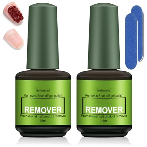 2 Stück Gel Nagellackentferner, Professioneller Nagellack Remover für Gelnägel, Gel Nail Remover Nägel Entferner Remover, Entfernt Schnell und Einfach Gelnägel, Nagelhautschieber und Nagelschaber