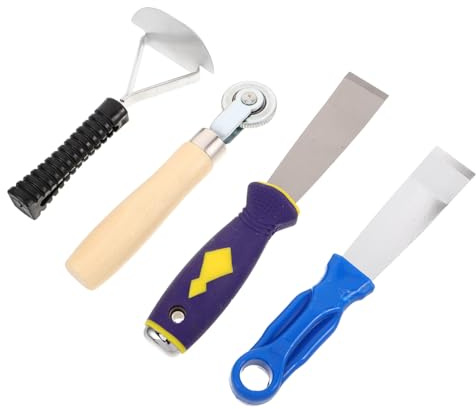 Yardwe Set Outils de Réparation de Pneus avec Vulcanisateur Grattoir pour Équilibrage des Roues et Racloir à Mastic Kit Compact pour Voiture et Moto Adapté Aux Ateliers et Garages