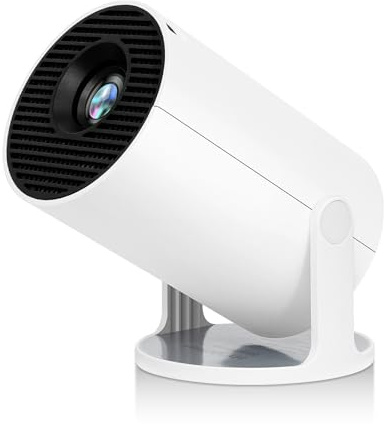 DCHAV Portable Mini Wireless Projector with 180° Adjustable Stand, HY300 Pro Projector, 4K Video Decoding, Android System, Car Keystone, Portable Video Projector for Home Videos Outdoor, Comp