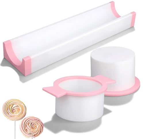 3 PCS Cake Pop Mold Set, Round Cake Pusher Circle Pop Cutter Non-Stick Dessert Mould Baking Supplies for Cupcakes Desserts Home Bakers Parties
