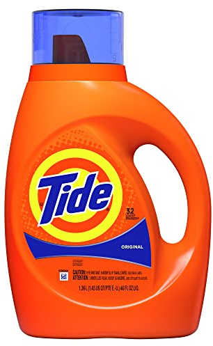 Tide Original Scent Liquid Laundry Detergent, 32 Loads, 50 fl oz (Packaging May Vary)