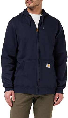 Carhartt Loose Fit Midweight Full-Zip Sweatshirt, Felpa con cappuccio Uomo, Blu (Nuovo Blu Navy), L