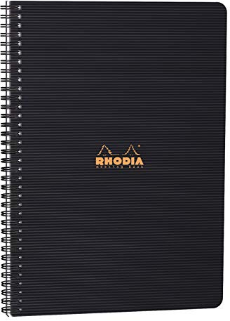Rhodia 119940C Meetingbook Notizbuch A4 80 Blatt liniert 5 Register Schwarz