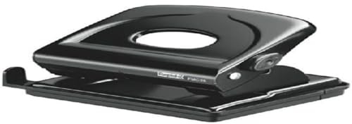 Rapid Hole Punch, 30 sheets, Black, Guide Bar with Format Markings, Metal, Fashion FMC25+, 5000285