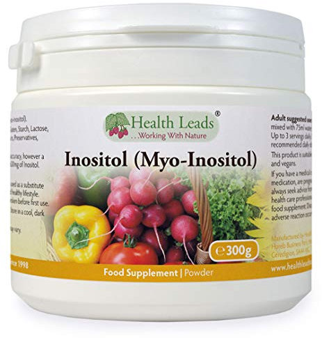 Inositol (Myo-Inositol) Powder 300g, Also Called Vitamin B8, High Absorption, Vegan, Magnesium Stearate Free & No Nasty Additives, Non-GMO, Includes Free Scoop, Produced in Wales