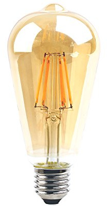 NCC-Licht LED Lampe E27 4W 360lm Extra Warmweiß 2200K | LED Leuchtmittel aus goldenem Glas in Vintage-Optik, gemütliches Licht ideal für Wohnbereiche