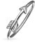 Minimalistischer Einfacher .925 Sterling Silber Midi Knöchel Dünner 1MM Band Stapelbarer Cupids Liebespfeil Ring Für Teenager Für Frauen