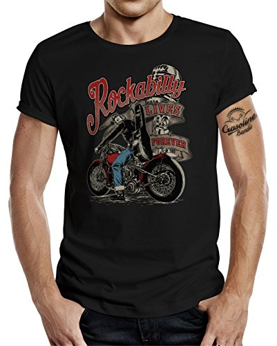 GASOLINE BANDIT Rockabilly T-Shirt original Design: Rockabilly Lives Forever!