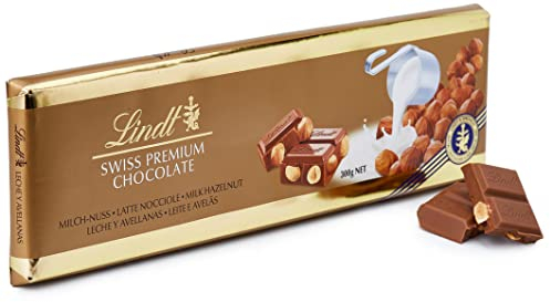 Lindt & Sprüngli Alpenvollmilch Nuss Tafel, 300 g