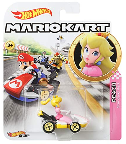 Hot Wheels GBG28 - Mario Kart Replica 1:64 Die-Cast Peach, Spielzeug ab 3 Jahren