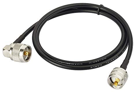 Superbat PL-259 kabel UHF (PL259) Stecker auf Stecker, verlustarmes digitales RG58 Koaxialkabel (90cm*2, RG58) für Amateurfunk und CB Funk, Antennenanalysator, Dummy Load, SWR Meter, 2 Stück