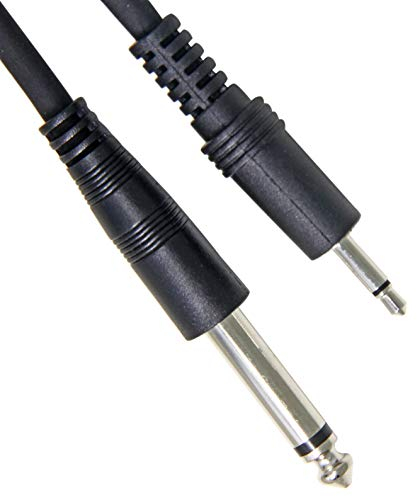 Cavo TS da 6,35 mm a 3,5 mm, cavi mono da maschio 1/8” a maschio 1/4” da 3,3 piedi
