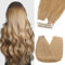Silk-co Tape Extensions Echthaar 10stk, Remy Tape in Extensions Haarverlängerung, Skin Weft Echthaar Haarextensions Tape Kleber 20g, 27# Dunkelblond 35cm