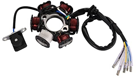 WOOSTAR Statorspule Magneto 6 Spule 5 Draht Ersatz für GY6 Taotao 50ccm 70ccm 90ccm 110ccm 125ccm Roller Moped Go Kart ATV 4 Wheeler Dirt Pitbike