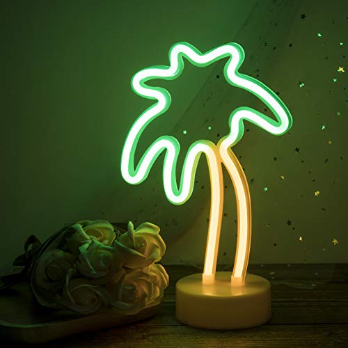 Bohaluo Nachtlicht, LED-Neonschilder mit Sockel, Neon-LED-Lichter, batteriebetrieben oder USB-betrieben, Neonlicht-Dekoration für Weihnachten, Geburtstag, Party, Wohnzimmer, Schlafzimmer, Tisch