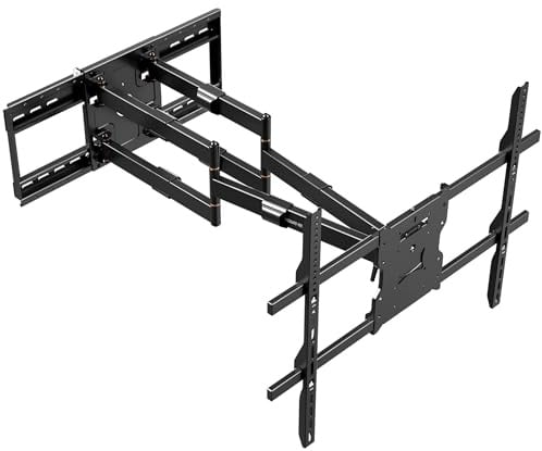 Mount-It! The Beast Heavy Duty TV Wall Mount, 60-110 | Full motion dual arm mount for 98-100 TVs up to 275 lbs, 39 extension, VESA 100x100-800x600.