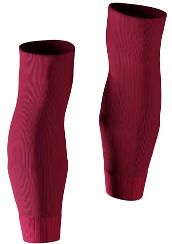 TEKKERZ Leg Sleeves - The Custom feel for over the calf/knee high socks for soccer, football, baseball, basketball, rugby (Burgundy)