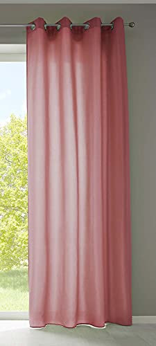 Gardinenbox 1er Set Vorhänge Schal Ösen »Berlin« HxB 175x140 cm Altrosa Blickdicht Microsatin Lichtdurchlässig Uni Matt, 20405N