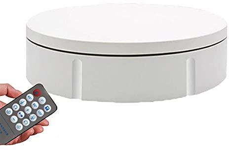 FSCLJ Espositore Rotante, Piatto Rotante Elettrico a 360 °, Piattaforma Rotante per la Fotografia, Regolazione della velocità, 22 cm