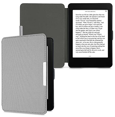 kwmobile Hülle kompatibel mit Amazon Kindle Paperwhite - Nylon eReader Schutzhülle Cover Case (für Modelle bis 2017) - Hellgrau