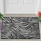 Veryday Zebra Fußmatte Türmatte Eingangsmatte Fußabtreter Fußabstreifer Türvorleger Schmutzmatte Sauberlaufmatte Haustürmatte für Innen und Außen White 50x80cm