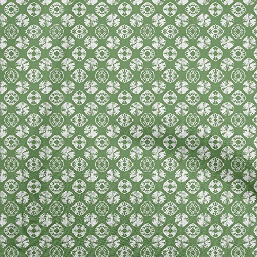oneOone Baumwoll Flex Stoff In Birnengrün, Asiatische Batik Und Bastelprojekte, Dekostoff, Bedruckte Meterware, 40 Zoll Breit