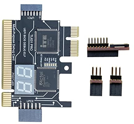Tarjeta de diagnóstico TL611 Pro, PCI Mini PCI-E LPC Motherboard Tester Debug Cards, para computadora portátil de Escritorio, para Placa Base, PCU, Memoria, Tarjeta gráfica y Disco Duro
