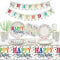 Rainbow Party Supplies - Birthday Banner, Colorful Mini Polka Dot Paper Plates, Napkins, Cups, Tablecloth, and Straws for Kid Adult Party Decorations, Serves 20 Guests