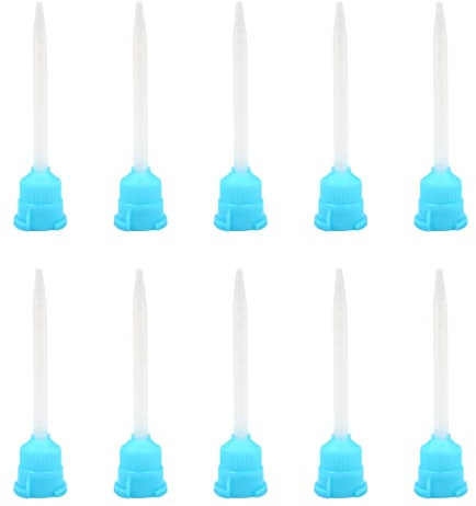 Shiwaki 20 Pcs Epoxy Mixing Nozzles, Resin Mixing Gun Nozzles, Static Mixing Nozzle Drop glue mixing applicator 16-section mixing tube (MB3.2-16S 1:1)
