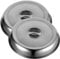 Kichvoe Metal Food Cloche 2pcs Stainless Steel Cheese Melting Dome Metal Food Dome Cover Round Steaming Basting Cover Lid for Outdoor& Indoor- 24CM Serving Food Cover