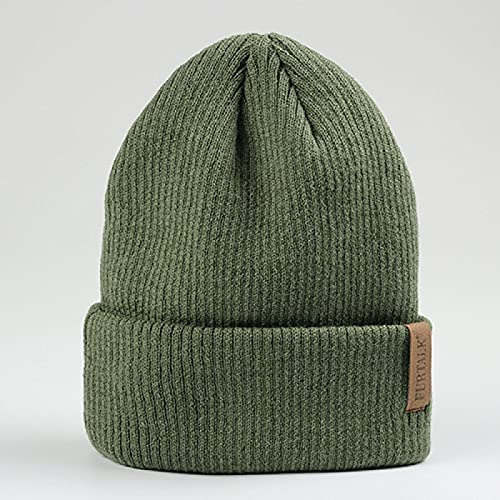 PAIHUIART Strickmütze Beanie Mütze Thermo Herren Damen Hut Beanie-Mütze Für Frauen Winter Frühling Strickmütze Mützen Für Frauen Zipfelmütze Damen Mädchen Mützen Dunkelgrün