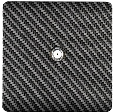 Trendi Switch 1 Gang Male F-Type Satellite Modern Designer Television Socket in Carbon Fibre