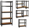COZYBRITE Garage Shelving Units 5 Tier Heavy Duty Shed Storage Racking Shelf Metal Boltless 875kg Capacity 175kg Per Shelf for Warehouse Workshop Office (Black, 70x30x150cm)