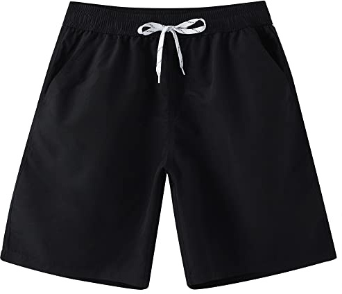 LYRIKER Schnelltrocknende Pro Badeshorts mit Mesh-Innenslip & Taschen, Wasserabweisende Herren Badehose Lang Boardshorts Sport Shorts