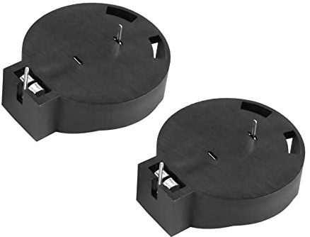 AUNEVN 2 Pcs CR2450 Support de Bouton de Batterie de Monnaie a 2 Broches Noir