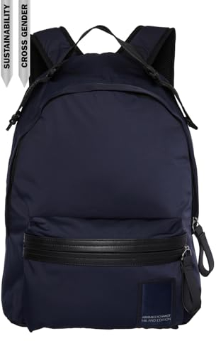 Armani Exchange Men's Milano Edition, Sustainable, internal Pockets Backpack, Night Sky