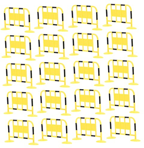 ibasenice 24st Straßenschild Barrikade Sandtisch- Verkehrszeichen Mini Verkehrsweg Didaktisches Klassisches Spielzeug Frühpädagogisches Spielzeug Mini-Spielzeug Abs Miniatur Kind Barriere