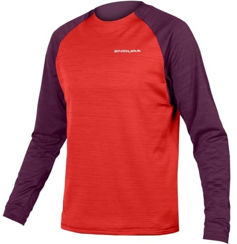 Endura MTB-Jersey Langarm SingleTrack Fleece Violett Gr. M