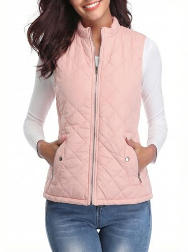 fuinloth Manteaux Sans Manches Femme, Léger Automne Doudoune Hiver Gilet