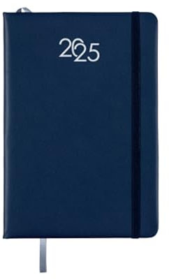 Agenda 2025 Settimanale Diario Verticale 14.5x21cm | Organizer Weekly Planner con Copertina Rigida | Quaderno Annuale con Note (Blu Notte)