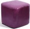 MGEMJMJ Hocker Ottomane, Mit Leder Gepolstert, Würfelhocker, Hocker, Fußhocker, Massivholz, Rund, Quadratisch, Leder, Wohnzimmer, Couchtisch, Kleine Bank(Size:30x30x30cm(12x12x12),Color:Lila)
