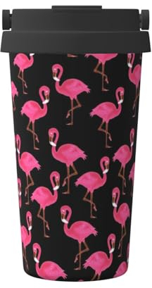 Zhengjia Mug isotherme avec motif flamants roses pour boissons chaudes et froides, tasse à café de voyage, bouteille d'eau de sport