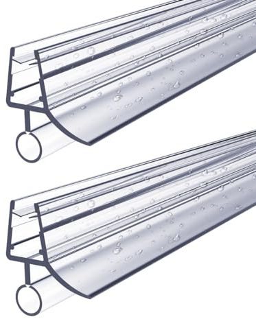 S'AFIELINA Duschdichtung 2x 100 cm – Dichtung Dusche Glastür für 7–8 mm – Zuschneidbare Duschtürdichtung – Einfache Montage