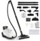 TANGZON 2000W Steam Cleaner, 5 Bar Handheld Steam Mop with 1.8L Tank & 15 Accessories, Multipurpose Household Steamer Cleaning Machine for Carpet Floor Window Sofa Upholstery Car (White)