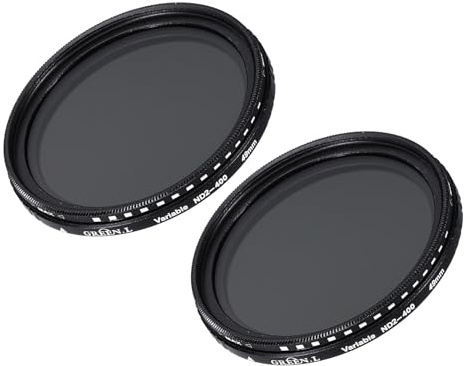 sourcing map ND2-400 Lens Filter Variable Neutral Density Lens Filter 49mm Circular ND Filter Grayscale Filter for Camera Photography Lens 2 Pcs