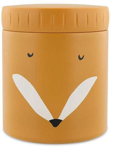 Trixie Isolierter Lebensmittelbehälter – Mr. Fox | 350 ml | auslaufsicher & tragbar | hält Lebensmittel heiß oder kalt | Edelstahl | Kinder-Lunchbehälter