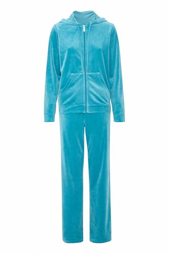 b.young BYMita Damen Jogginganzug 2er Set Freizeitanzug Trainingsanzug mit Kapuze Reißverschluss Kängurutasche Tunnelzug Regular fit, Größe:XS, Farbe:Tahitian Tide (184630)
