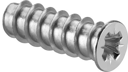 LIKERAINY Eurotornillos de Acero 6,3 x 16 mm Varianta Tornillos de Unión con Rosca Completa para Muebles Tornillo de Fijación para Madera Guías de Cajones Extraíbles 50 Piezas