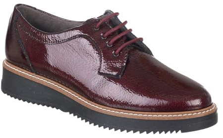 PITILLOS 10071 Zapato DE Piel con Cordones Mujer Burdeos 37